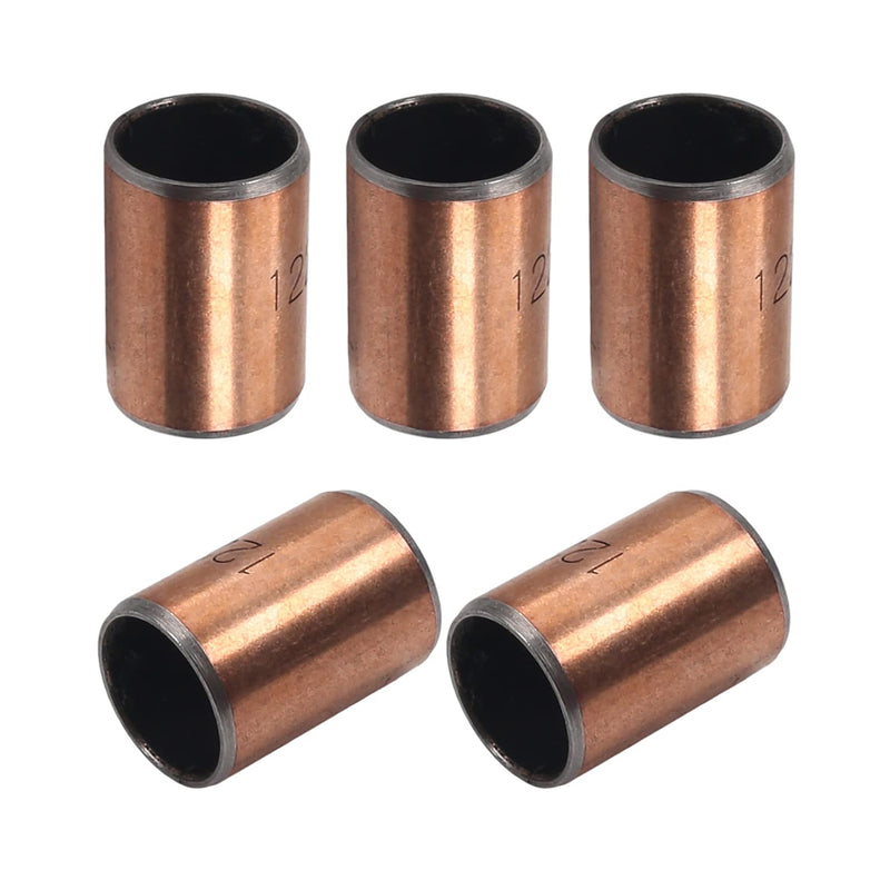 [Australia - AusPower] - Bettomshin 6Pcs Sleeve Bearing, 12mm Bore 14mm OD 20mm Length, Plain Bearings Wrapped Oilless Bushings for Sliding Parts of Machinery, Printing Presses, Textile Machines 