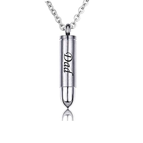 Bullet Urn Necklace for Ashes Celtic Cross Keepsake Cremation Memorial Pendant Jewelry Dad
