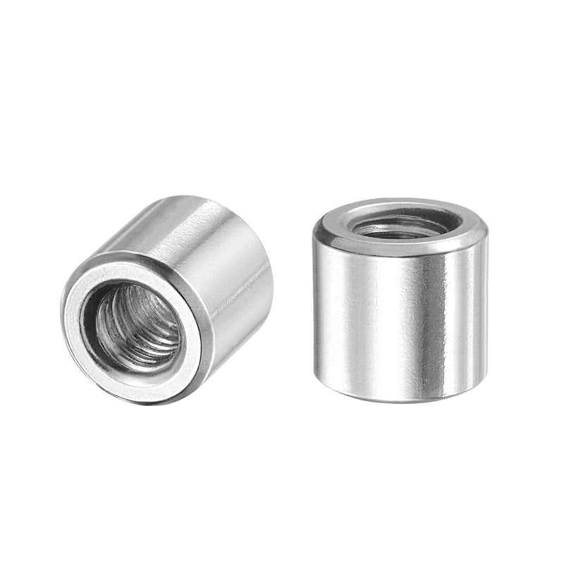 [Australia - AusPower] - uxcell Round Weld Nuts, M8 x 14mm x 13mm Weld On Bung Female Nut Threaded - 201 Stainless Steel Insert Weldable 10pcs M8x14mmx13mm 