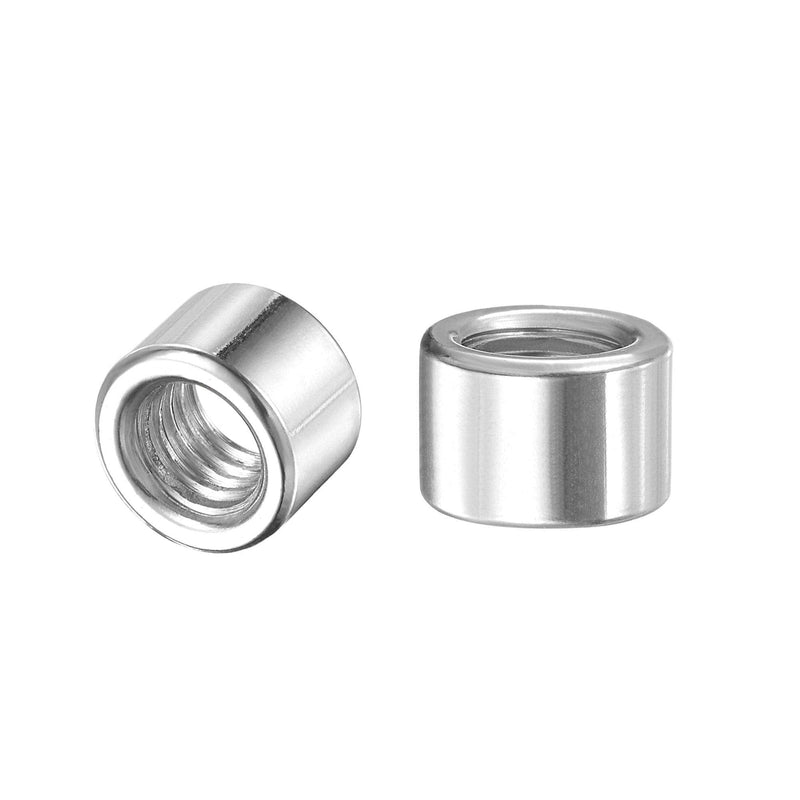 [Australia - AusPower] - uxcell Round Weld Nuts, M8 x 12mm x 8mm Weld On Bung Female Nut Threaded - 201 Stainless Steel Insert Weldable 20pcs M8x12mmx8mm 