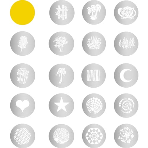 WELLMAKING G-40 GOBO Kit 19 Gobos with Yellow Gel for Snoot