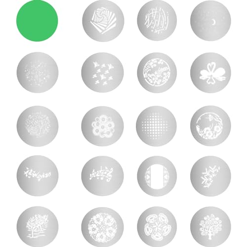 WELLMAKING G-20 GOBO Kit 19 Gobos with Green Filter for Optical Snoot