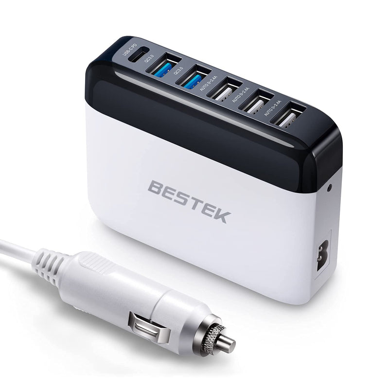 [Australia - AusPower] - Car USB Charger Fast Charge 86W 9A Quick Charge 3.0 & USB-C PD Car Charger Adapter with Smart Identification for Cell Phones, Tablets and Other USB Devices 