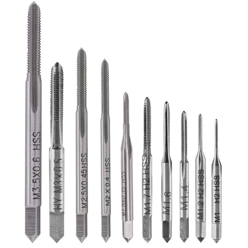[Australia - AusPower] - Yakamoz 10pcs Micro Taps Bits Mini Machine Screw Drill Tap Set Metric Thread Screws Plug Bit Small Tapping Bits Tool 