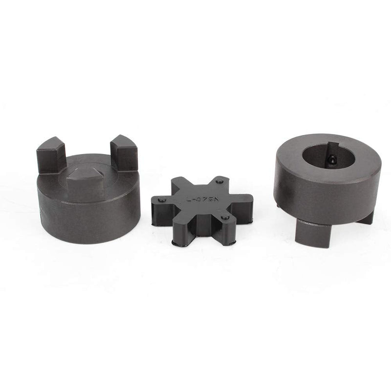 1/2" to 7/8" L075 Flexible 3-Piece L-Jaw Coupling Set & Buna-N NBR Rubber Spider