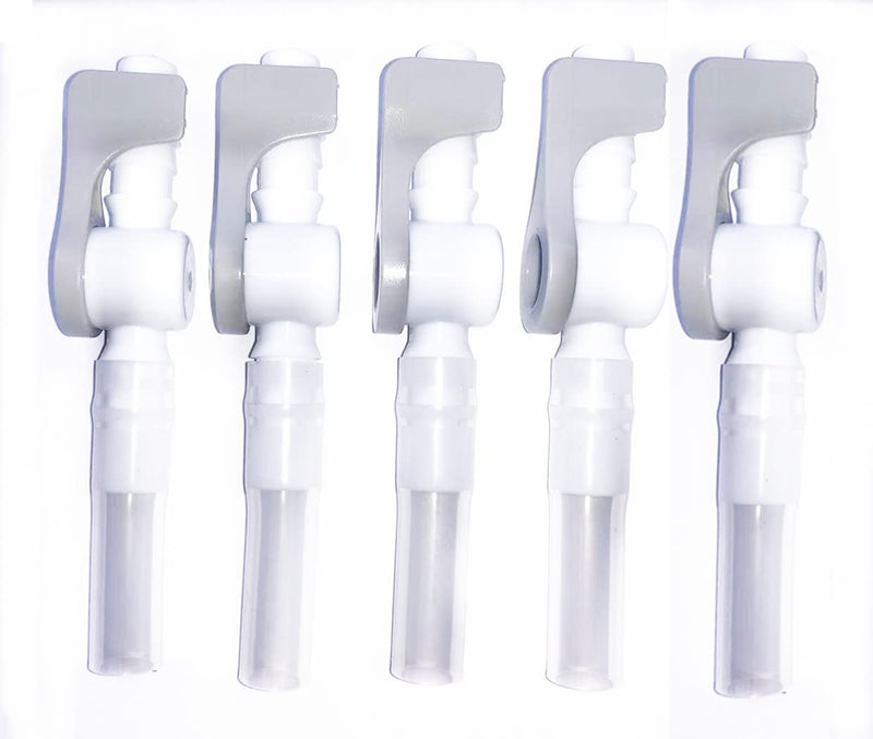 [Australia - AusPower] - Innovative Catheter Valve - Urine Drainage Catheter Valves, Comfortable Easy to Use Lever Tap with Smooth Edges and Tubing (5 pack) 