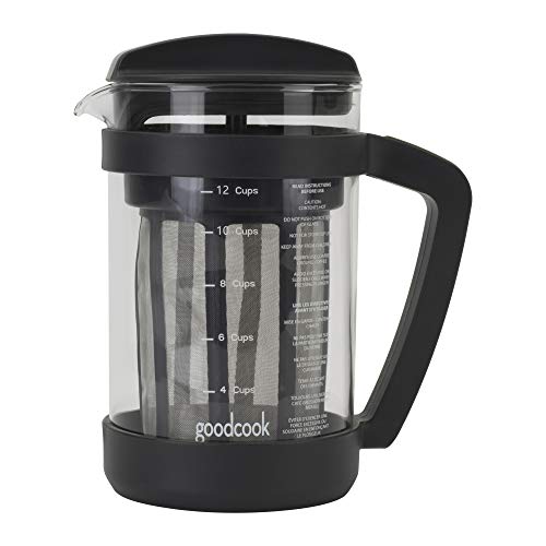 GoodCook Koffe 1.5L Glass Cold Brew Coffee Maker with BPA-Free Plastic Frame