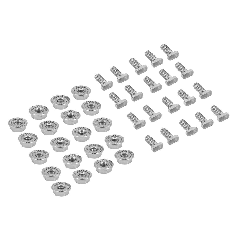 [Australia - AusPower] - 20 Set 304 Stainless Steel M6 Screws with Flange Nut Fasteners Hardware Greenhouse Supplies Screw Bolt Assortment Sets 