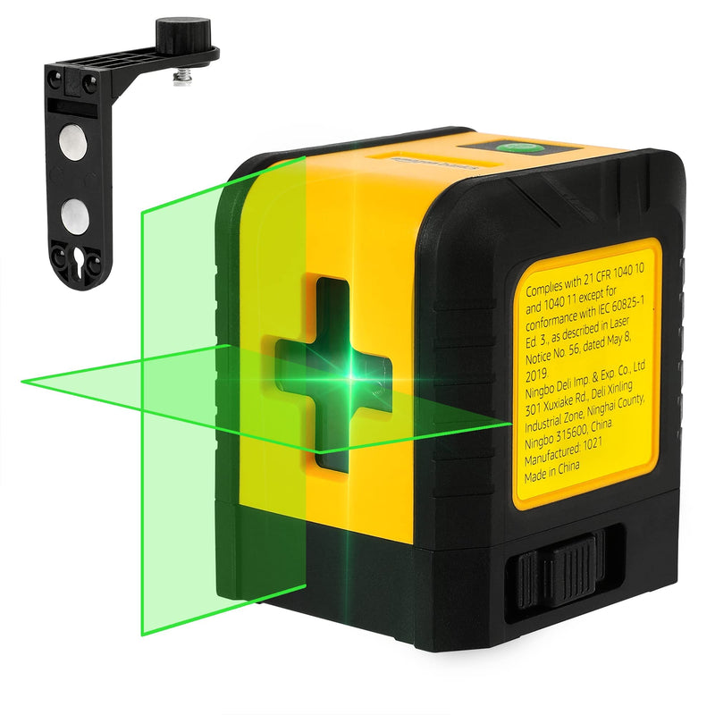 [Australia - AusPower] - Amazon Basics Horizontal/Vertical and Cross-Line Class II Laser Level, 59 ft / 708 in, Yellow/Black 
