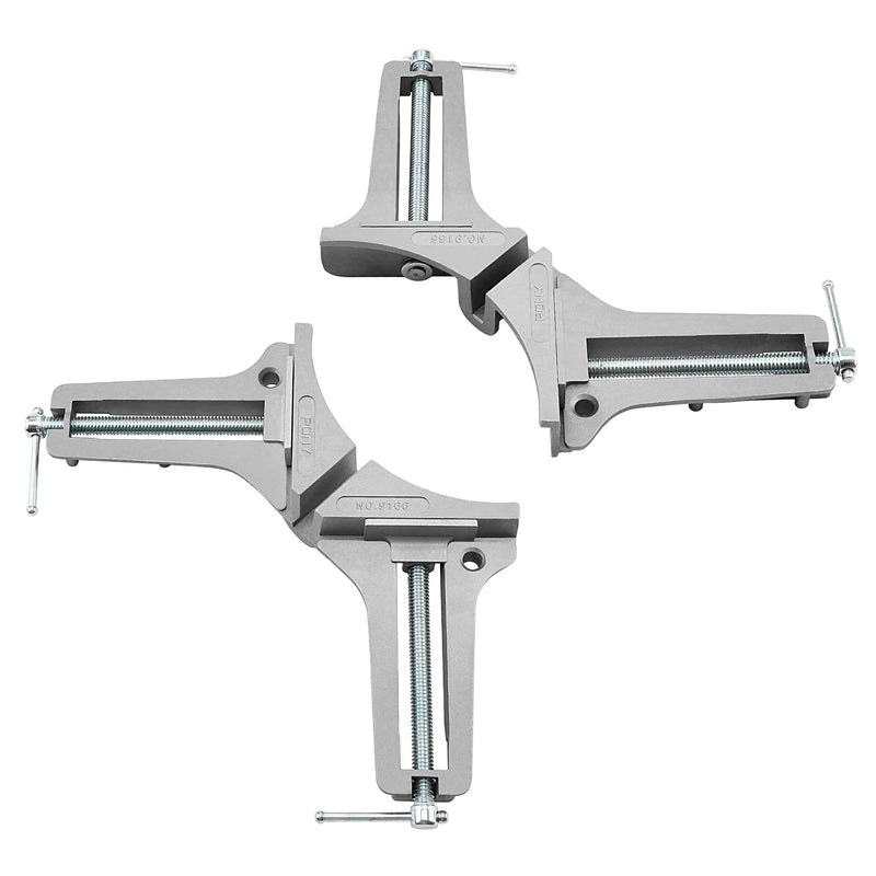 [Australia - AusPower] - PONY 2-Piece 90 Degree Corner Clamp Set, Featured with 3" Maximum Opening, 200 lbs Clamping Force & 1/2" Clamping Height, Aluminum Alloy Body, Adjustable Right Angle Clamps for Multiple Projects 