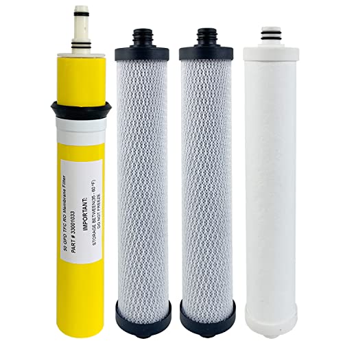 FILSADAE compatible Hydrotech RO replacement filter set with 50 GPD membrane for under-sink systems