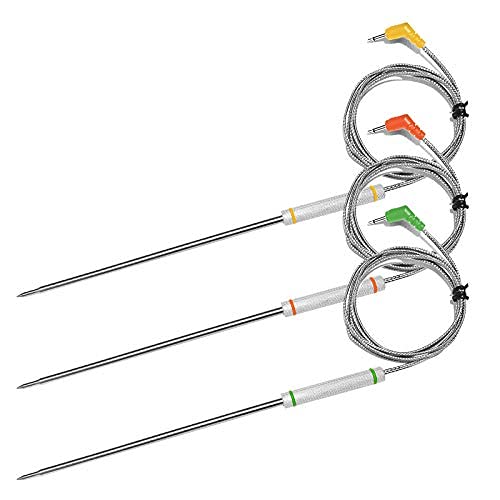 [Australia - AusPower] - 3-Pack Probe Replacement for Thermopro TP20 TP25 TP27 TP930 TP829 TP910 TP826, Thermopro Replacement Probe Meat Probe for TP20 TP25 TP27 TP16 TP08 TP17 TP07 TP17H TP28 Yellow+Orange+Green 