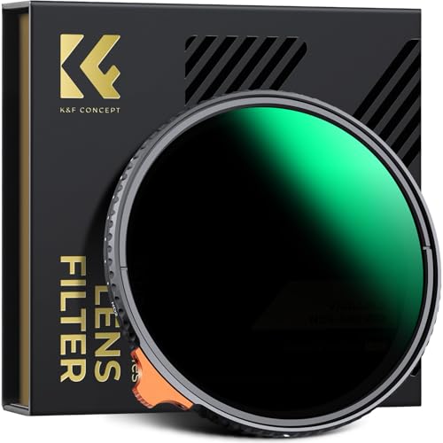 K&F CONCEPT 49mm Side Lever Variable ND Lens Filter ND2-400 (1-9 Stops)