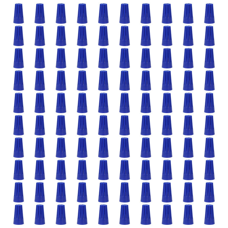 [Australia - AusPower] - 100 PCS P2 Blue Spring Insert Twist Caps Connection Electrical Wire Connectors Nuts Screw Terminals Assortment (Blue) 