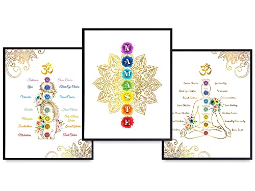 Boho Mandala Wall Decor - Chakra Wall Art - Mandala Art - Spiritual Gifts for Women - Zen Decor - Spa Namaste Picture - Buddhism Yoga Decorations - Buddha Artwork - New Age Meditation Gifts