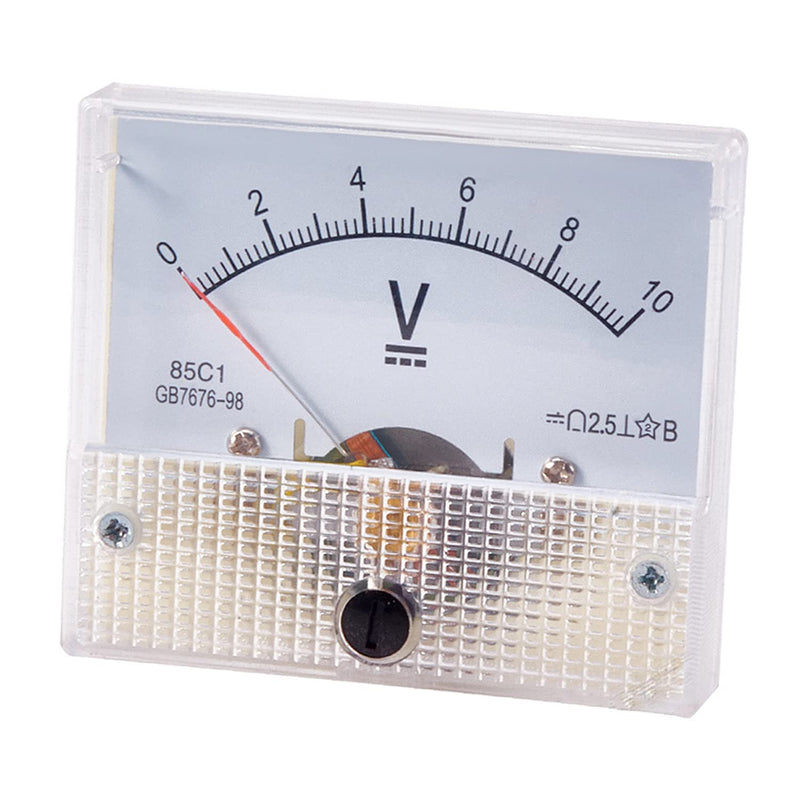 [Australia - AusPower] - Heyiarbeit 0-10V DC Analog Panel Voltage Gauge 85C1 Volt Meter for Voltage Measurement Devices 1Pcs 10V 