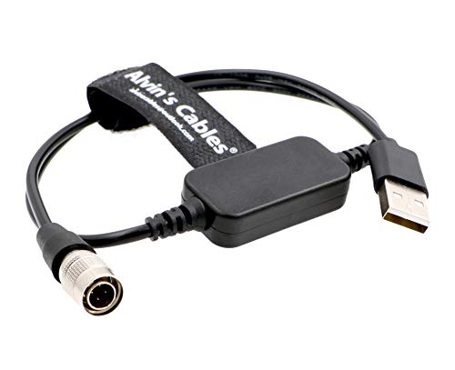 Alvin's Cables 5V to 12V Hirose-4-pin USB-Boost Power-Cable for Sound-Devices 688 633|Zoom F4 F8| Zaxcom