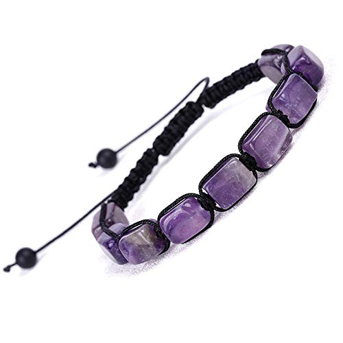 Genuine 7 Chakra Adjustable Bracelets Crystal Healing Stones Bracelets Supernatural Reiki Natural Stones Bead Bracelets for Women Men Amethyst