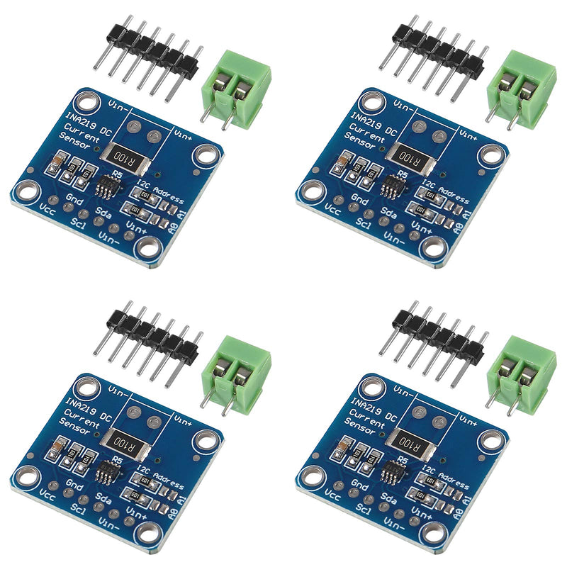 [Australia - AusPower] - 4Pcs INA219 I2C Bi-Directional DC Current Power Supply Sensor Breakout Board Module I2C IIC Interface 