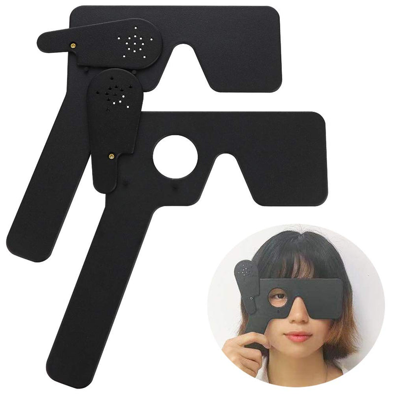 [Australia - AusPower] - 2 Pack Ophthalmic Eye Occluder for Ophthalmologists, Optometrists and Orthoptists Eye Exam Tool (Black) 