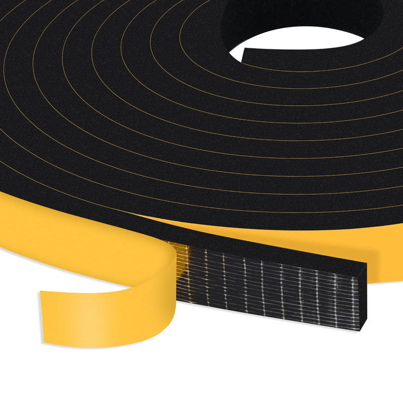 [Australia - AusPower] - Weather Stripping Door Seal Strip, Strong Adhesive, Lightproof, Soundproof, Weatherproof Foam Tape Insulation For Sliding Door, Front Door Frame, Windows (1/2 In x 1/4 In x 26Ft) High Density 1/2 In x 1/4 In x 26Ft 