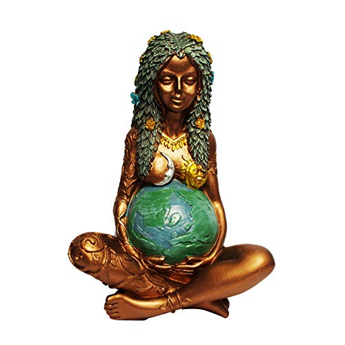 Mother Earth Statue, Fertility Nature Gaia Goddess Statue, Wiccan Altar Table Supplies