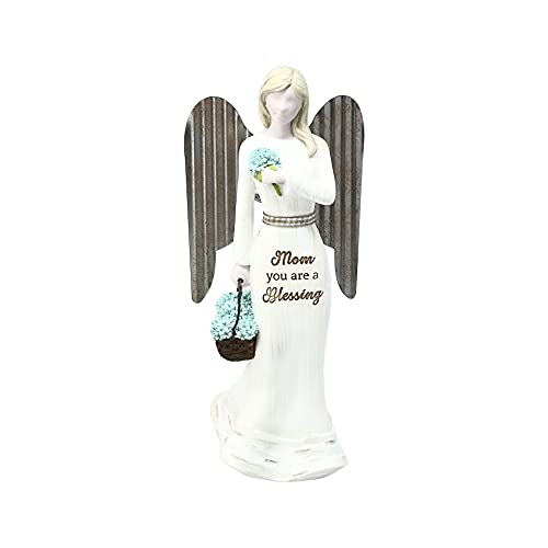 Pavilion - 7.5" Angel Figurine - Mom You are A Blessing - Simplistic Rustic Modern Farmhouse Statue 83543