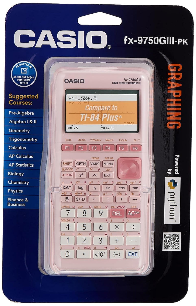 [Australia - AusPower] - Casio fx-9750GIII Pink Graphing Calculator (fx-9750GIII-PK) 