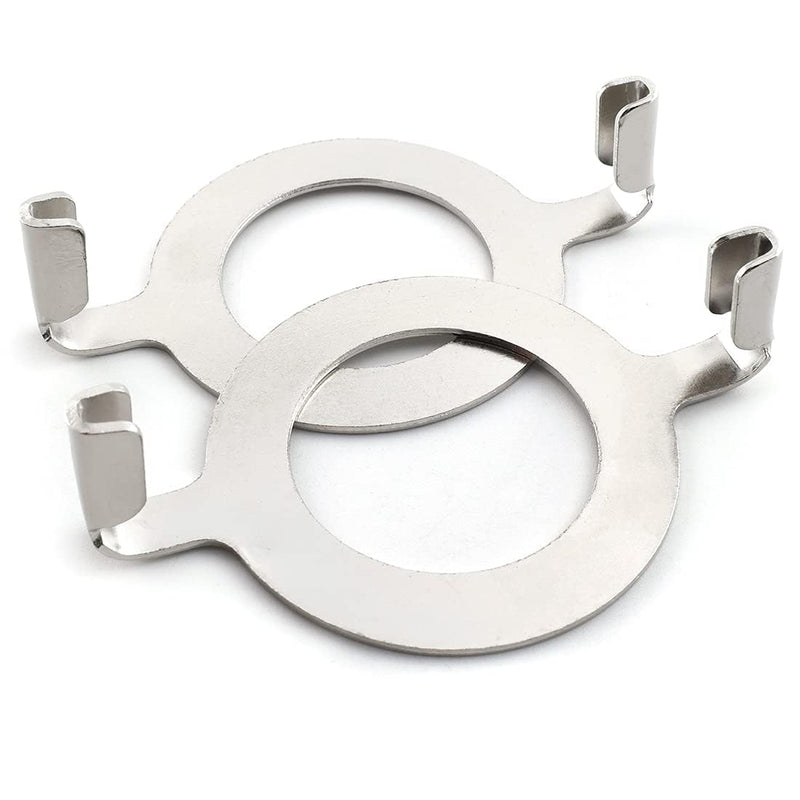 [Australia - AusPower] - E26 Lamp Harp Saddle Base Lampshade Holder 1-7/16" (36 mm) Non-Slip UNO Collar Adapter for E26 Threaded Base, 2pcs Silver Tone 