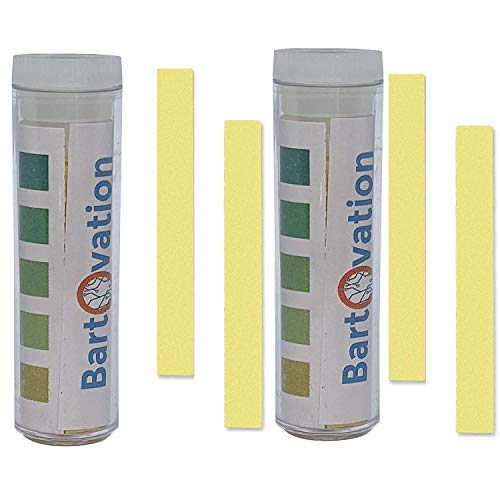 Bartovation Quaternary Ammonium Test Paper Strips, 0–500 ppm, 200-pack in dispenser vial