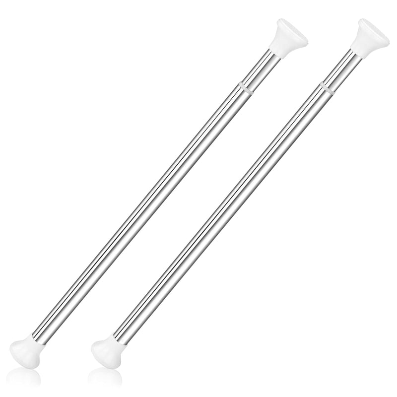 Deluxe Stainless Steel Sliding Door Guard Adjustable 23–40 inches w/White Caps - Feel Safe at Home with This Adjustable Home Security Bar 1" Dia. (2) 2