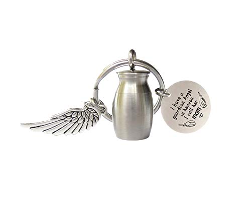 Mom Memorial Keychain Loss of Mother Sympathy Gift in Memory of Mom Small Cremation Urn Keepsakes for Ashes for Mom