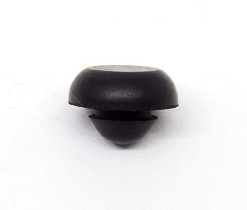 [Australia - AusPower] - Black SBR Rubber Push in Ridged Bumper - Bumper Diameter - 1/2", Bumper Height - 5/32", Fits Hole Size - 1/4" 6 