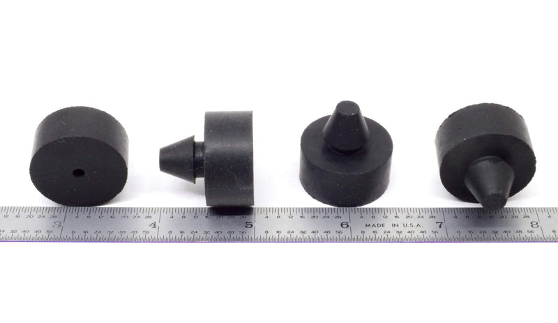 [Australia - AusPower] - Black SBR Rubber, Push-in Bumper - Bumper Diameter - 1", Bumper Height - 1/2", Fits Panel Hole Diam - 3/8" 6 