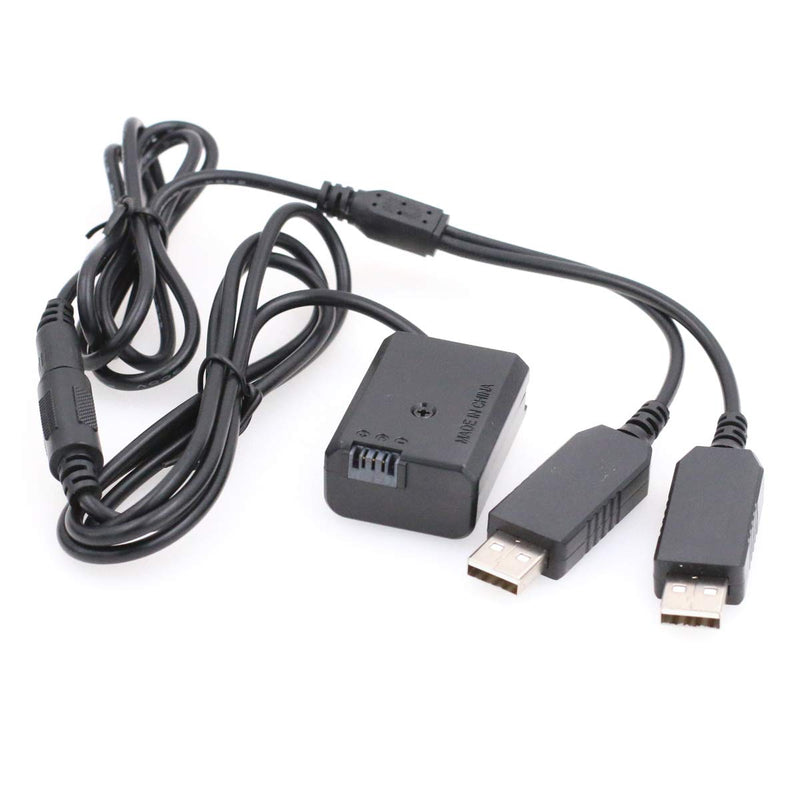 [Australia - AusPower] - SZRMCC Double USB DC 5V to NP-FW50 DC Coupler Dummy Battery for Sony A7 A7S A7R A7SII a5100 a6300 NEX Series Camera 
