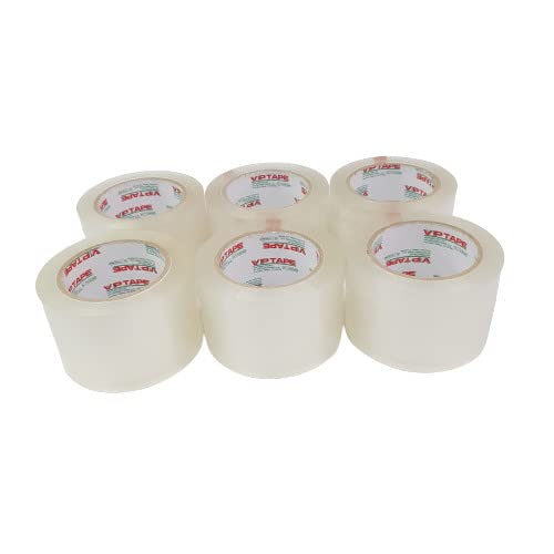 VPTAPE Industrial Packaging Tape, 3 Inch x 110 Yards, Thickness 2.0 Mil, Clear, 6 Rolls… (6),2.0 Mil 3inch x110 yard(318c)