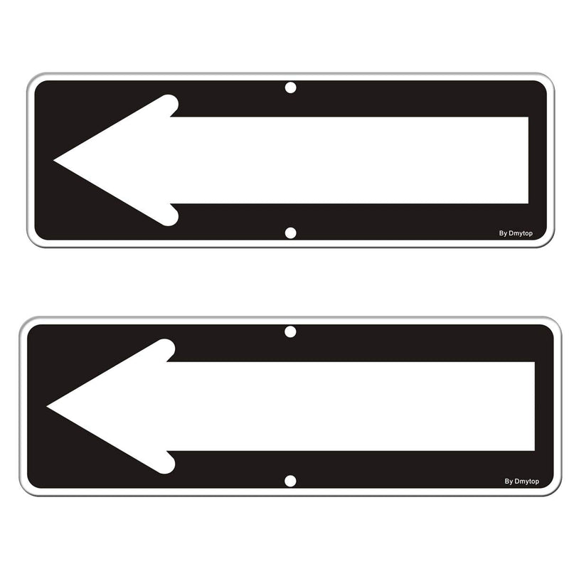 2 Pack Left Right Arrow Signs, Enter Only Arrow Road Sign, 18 x 6 Inches Reflective Rust Free Aluminum, UV Protected,Black for Street Road Black - 2 Pack