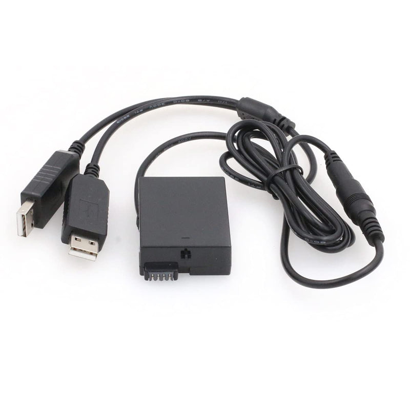 [Australia - AusPower] - SZRMCC Dual USB to LP-E8 DR-E8 DC Coupler Dummy Battery for Canon EOS 550D 600D 650D 700D T2i T3i T4i X4 X5 