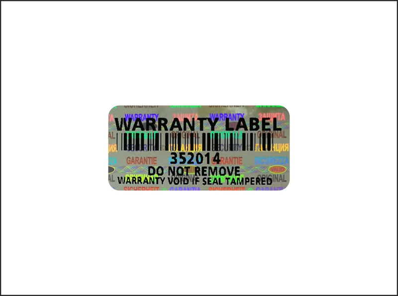 250 pcs Silver Security Seal 1.26 x 0.59 Inch, Void Hologram Stickers, Warranty Tamper evident Holographic Labels