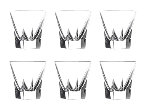 Barski Shot Glass - Set of 6 Glasses - Crystal Glass - Beautifully Designed - Use it for - Shot - Vodka - Liquor - Cordial - Each Glass is 2.25 oz Made in Europe