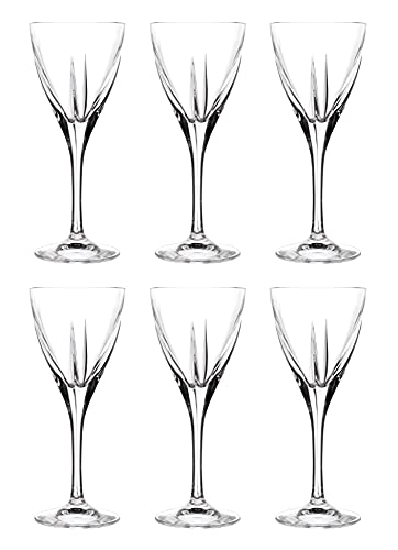 Barski Liquor Glass - Stemmed Glasses - Set of 6 Glasses - Crystal Glass - Designed - Use it for - Sherry - Shot - Vodka - Liquor - Cordial - Each Glass is 2.25 oz Made in Europe