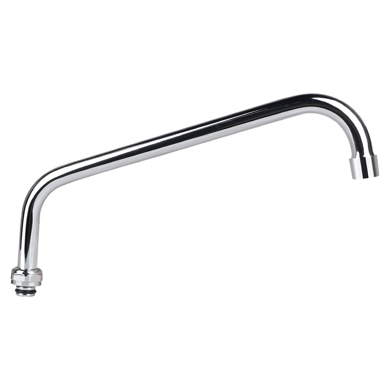 12 Inch Commercial Faucet Swivel Spout Replacement Kit for Commercial Wall Mount Pre Rinse Faucet, 360° Swivel Spout Fits for 2 or 3 Bay Compartment Sinks, Chrome Finish 12 Inch