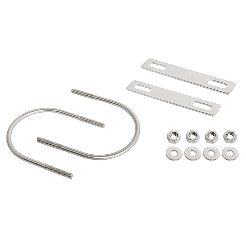 [Australia - AusPower] - Round U-Bolts 4.02"(102mm) Inner Width M8 Thread 304 Stainless Steel Silver with Plates Nuts Flat Washers for Car/RV/Trailer Bumper, 2Pcs M8x102mm 