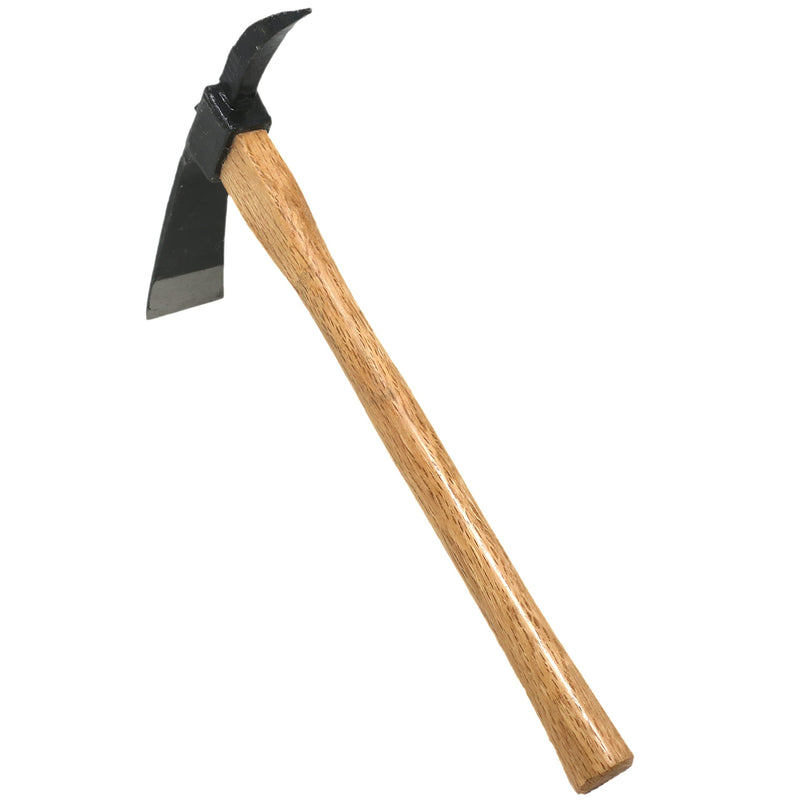 KAKURI Pick Axe for Digging 14-3/4" Garden Pick Mattock Hoe, Heavy Duty Japanese Hand Forged Steel, Pickaxe Tool for Digging, Weeding, Cultivating, Loosening Soil, Wood Handle, Made in Japan