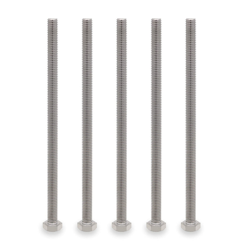 [Australia - AusPower] - M8 Hex Head Bolt Screw, M8-1.25 x 150mm Stainless Steel 18-8 304 A2-70 Fully Threaded Hex Bolts 5pcs M8x150mm 
