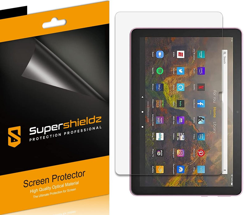 [Australia - AusPower] - Supershieldz (3 Pack) Designed for All-New Fire HD 10 / Fire HD 10 Plus Tablet 10.1 inch (11th/13th Generation, 2021/2023 Release) Screen Protector, High Definition Clear Shield (PET) 