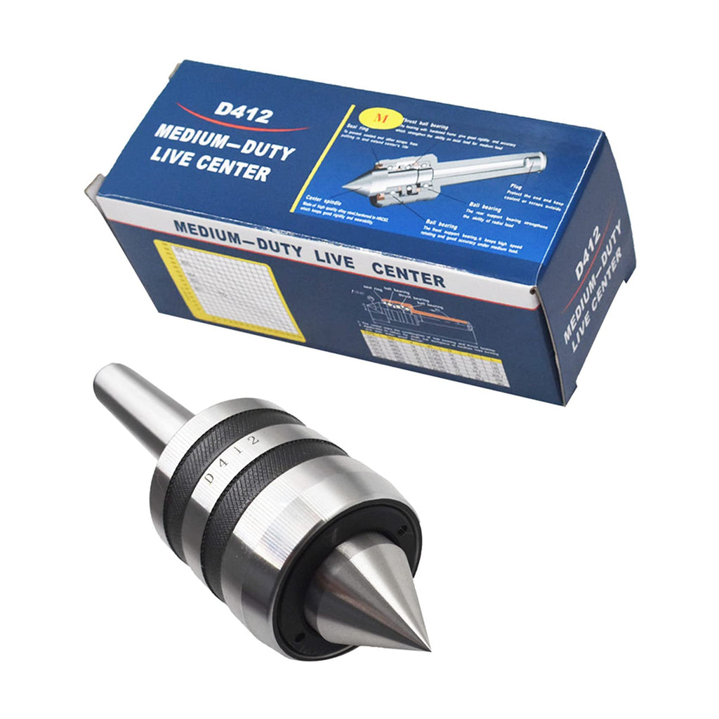 MT2 Medium Duty Live Center Morse Taper 2MT Triple Bearing CNC Lathe Hardened to 61-65 RC MT2 Live Center Morse Taper