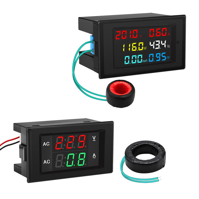 [Australia - AusPower] - DROK AC 80-300V 100A and AC 500V 200A Volt Amp Meter Bundle 