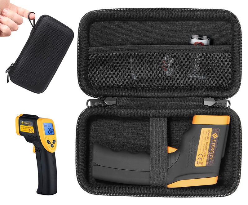 [Australia - AusPower] - Alltravel Thermometer Case Compatible with Etekcity Infrared Thermometer 774, 1080, Lasergrip 800, 1022D, 749, Compact Light Weight case with mesh Pocket for Backup Batteries 