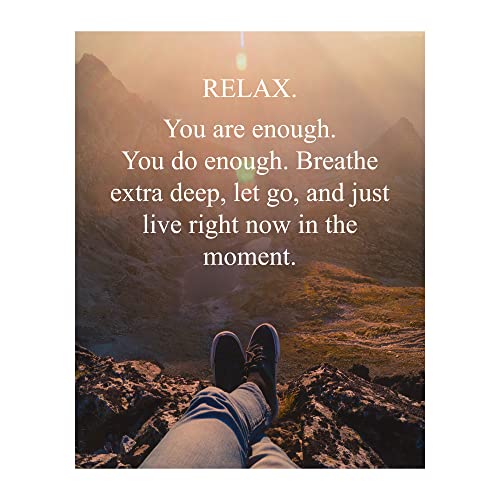 AMERICAN LUXURY GIFTS Relax Breathe & Let Go, 8x10 Unframed